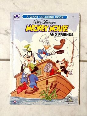 Vintage Disney Mickey Mouse and Friends Coloring Book - NEW